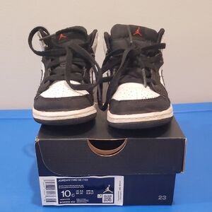 Jordan Kids Black and White Shoes